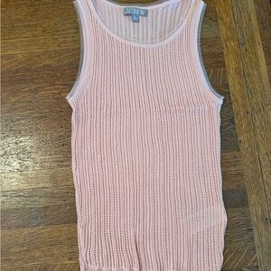 J. Crew Light Pink Textured Sleeveless Top